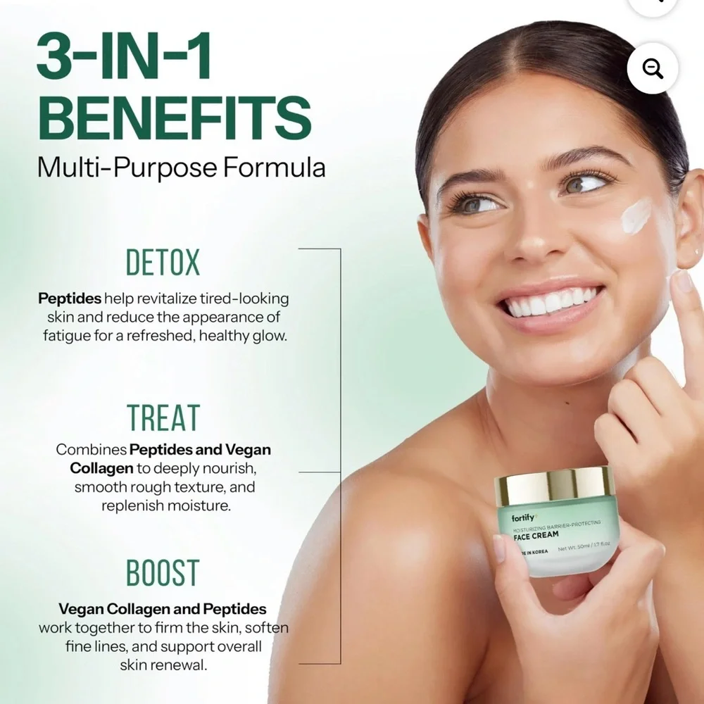 TruSkin Hyaluronic Acid Facial Serum + Fortify Barrier Cream Bundle | NEW Sealed